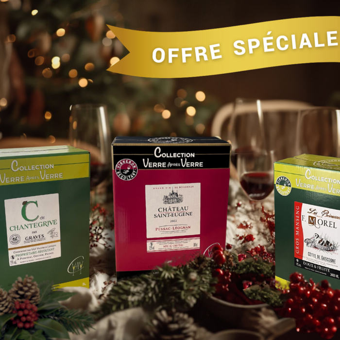 offre de Noël : lot de 3 BIB spécial Réveillon