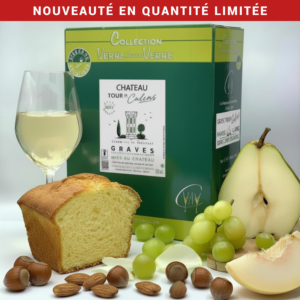 AOC Graves blanc Château Tour de Calens, nouveauté en quantité limitée, brioche, amande, noisettes, poires, pêches blanches